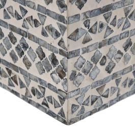 Macetero 31 x 31 x 61 cm Gris Blanco Nácar Macetero 31 x 31 x 61 cm Gris Blanco Nácar