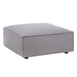 Puff Gris claro Madera Pluma Foam 94 x 94 x 44 cm Moderno Modular