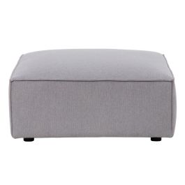 Puff Gris claro Madera Pluma Foam 94 x 94 x 44 cm Moderno Modular