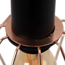 Lámpara de Techo Negro Metal Cobre Ø 15 cm 15 x 15 x 30 cm
