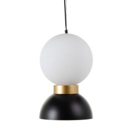 Lámpara de Techo Cristal Negro Metal Blanco 25 x 25 x 40 cm Precio: 79.9499998. SKU: S8800646