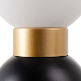 Lámpara de Pie 24,5 x 24,5 x 158 cm Cristal Negro Metal Blanco