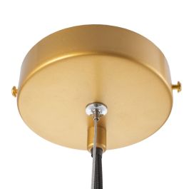 Lámpara de Techo 22 x 22 x 120 cm Cristal Dorado Metal