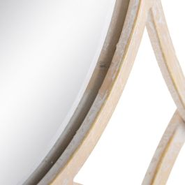 Espejo de pared 70 x 2,5 x 70 cm Natural Metal Blanco Espejo de pared 70 x 2,5 x 70 cm Natural Metal Blanco
