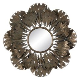 Espejo de pared 69 x 6,5 x 69 cm Cristal Dorado Metal