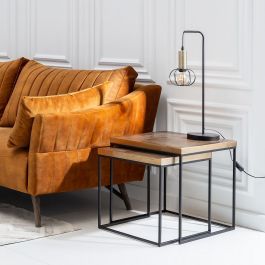 Mesa auxiliar Negro 50 x 50 x 50 cm Cobre