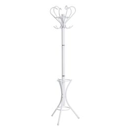 Perchero de Pie 41 x 41 x 180 cm Metal Blanco Perchero de Pie 41 x 41 x 180 cm Metal Blanco