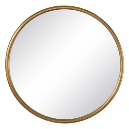 Espejo de pared 51 x 2,5 x 51 cm Dorado Metal