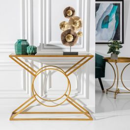 Recibidor 100 x 32 x 78,5 cm Cristal Dorado Metal