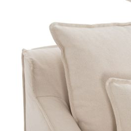 Sofá 177 x 96 x 93 cm Tejido Sintético Beige Sofá 177 x 96 x 93 cm Tejido Sintético Beige