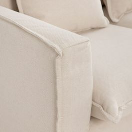 Sofá 177 x 96 x 93 cm Tejido Sintético Beige Sofá 177 x 96 x 93 cm Tejido Sintético Beige