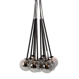 Lámpara de Techo 91 x 60 x 155 cm Cristal Negro Metal Ø 13 cm Moderno