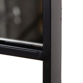 Espejo de pared 60 x 2,5 x 90 cm Negro Metal Hierro