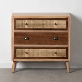 Cajonera SASHA 75 x 30 x 75 cm Natural Madera Crema Ratán