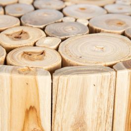 Mesa auxiliar Natural madera de teca 50 x 50 x 55 cm