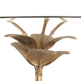 Mesa auxiliar Cristal Dorado Metal 60 x 60 x 45 cm Mesa auxiliar Cristal Dorado Metal 60 x 60 x 45 cm