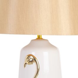 Lámpara de mesa Blanco Dorado Algodón Cerámica 60 W 220 V 240 V 220-240 V 32 x 32 x 43 cm