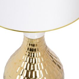 Lámpara de mesa Blanco Dorado Lino Cerámica 60 W 220 V 240 V 220-240 V 34 x 34 x 51 cm
