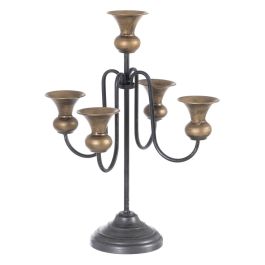 Candelabro 27,5 x 27,5 x 44,5 cm Negro Dorado Metal Precio: 46.5850002662. SKU: S8801092