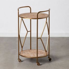 Carro de Cocina 46,5 x 46,5 x 77 cm Natural Dorado Metal Madera