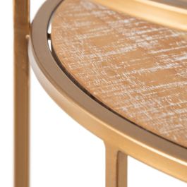 Carro de Cocina 46,5 x 46,5 x 77 cm Natural Dorado Metal Madera
