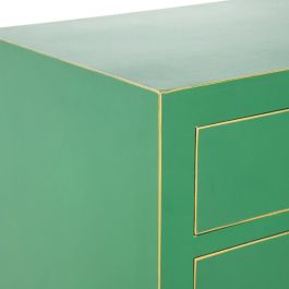Mesita de Noche 44 x 34 x 77 cm Madera Verde DMF Mesita de Noche 44 x 34 x 77 cm Madera Verde DMF