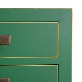 Mesita de Noche 44 x 34 x 77 cm Madera Verde DMF Mesita de Noche 44 x 34 x 77 cm Madera Verde DMF