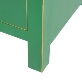 Mesita de Noche 44 x 34 x 77 cm Madera Verde DMF Mesita de Noche 44 x 34 x 77 cm Madera Verde DMF