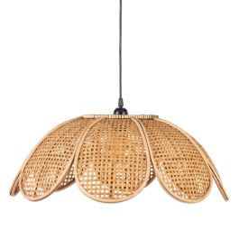 Lámpara de Techo 53 x 53 x 20,5 cm Natural Bambú (2 Unidades)