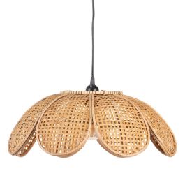 Lámpara de Techo 53 x 53 x 20,5 cm Natural Bambú (2 Unidades)