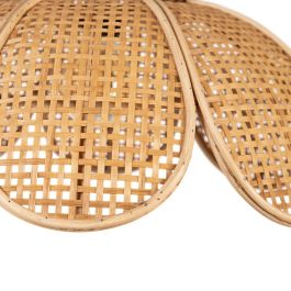 Lámpara de Techo 53 x 53 x 20,5 cm Natural Bambú (2 Unidades)