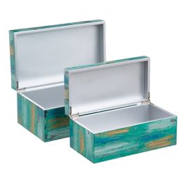 Caja Decorativa 35 x 20 x 15 cm Abstracto DMF (2 Unidades)