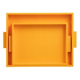 Bandeja 45 x 33 x 4,5 cm Amarillo DMF (2 Unidades) Bandeja 45 x 33 x 4,5 cm Amarillo DMF (2 Unidades)