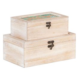 Caja Decorativa 30 x 18 x 12 cm Hojas Ratán DMF (2 Unidades) Precio: 25.95000001. SKU: S8801307