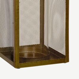 Portavelas Cristal Dorado Metal 18 x 18 x 35,5 cm Portavelas Cristal Dorado Metal 18 x 18 x 35,5 cm