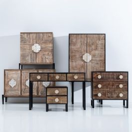 Cajonera BROWNIE Marrón oscuro Madera de abeto 80 x 35 x 80 cm Madera MDF