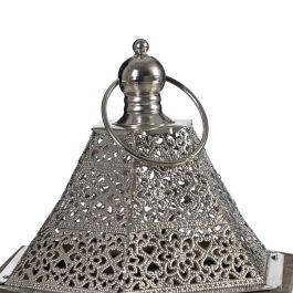 Farol 32 x 28 x 60 cm Portavelas Marrón Plata Madera de abeto (2 Unidades) Farol 32 x 28 x 60 cm Portavelas Marrón Plata Madera de abeto (2 Unidades)