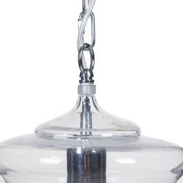 Lámpara de Techo Plateado Metal Cristal 40 W 220-240 V 28 x 28 x 36 cm Moderno