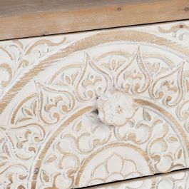 Mesita de Noche SHABBY CHIC 47 x 43 x 58 cm Natural Madera Blanco Mesita de Noche SHABBY CHIC 47 x 43 x 58 cm Natural Madera Blanco
