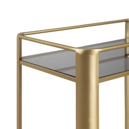 Carro de Cocina 66 x 36,5 x 77 cm Cristal Dorado Metal Carro de Cocina 66 x 36,5 x 77 cm Cristal Dorado Metal