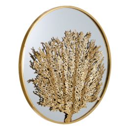 Espejo de pared Dorado Metal Cristal Hierro 70 x 3,5 x 70 cm