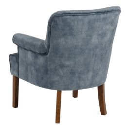 Sillón 77 x 64 x 88 cm Tejido Sintético Madera Azul claro