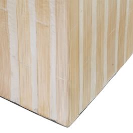 Portavelas Beige Bambú Madera MDF 10,5 x 10,5 x 21 cm