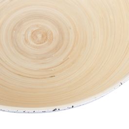 Frutero 30 x 30 x 14,5 cm Natural Blanco Bambú