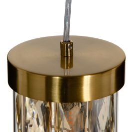 Lámpara de Techo Cristal Dorado Metal 27 cm 31 x 31 x 45 cm