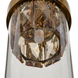 Lámpara de Techo Cristal Dorado Metal 27 cm 31 x 31 x 45 cm