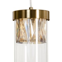 Lámpara de Techo 91 x 11 x 45 cm Cristal Dorado Metal