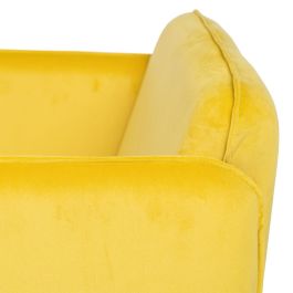 Sillón Amarillo Negro 100 % poliéster 76 x 64 x 77 cm