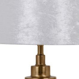 Lámpara de mesa Blanco Dorado Poliéster Metal Hierro 60 W 220 V 240 V 220 -240 V 28 x 28 x 48,5 cm Lámpara de mesa Blanco Dorado Poliéster Metal Hierro 60 W 220 V 240 V 220 -240 V 28 x 28 x 48,5 cm