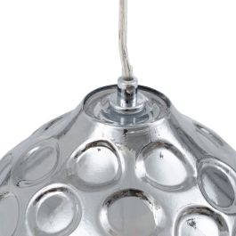 Lámpara de Techo 18 x 18 x 17,5 cm Cristal Plata Hierro Ø 18 cm